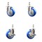 Service Caster 4 Inch 316SS Blue Polyurethane Swivel 12mm Threaded Stem Caster Brake, 2PK SS316TS20S414-PPUB-BLUE-M1215-2-TLB2 - alternate 1